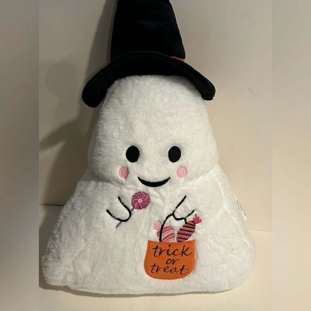 Halloween Ghost Plush throw pillow Witch Hat Halloween Trick or Treat New